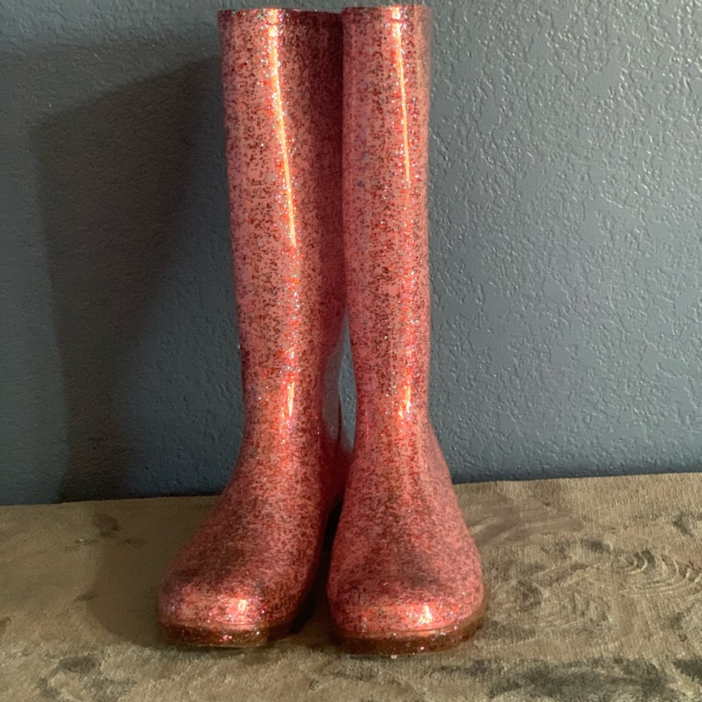 Sassy Red Glitter Rain Boots